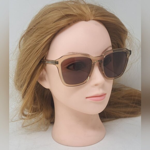 Saint Laurent Womens Sunglasses Transparent Lt Brown Square SL 457 004 53-20-145 - Picture 9 of 14